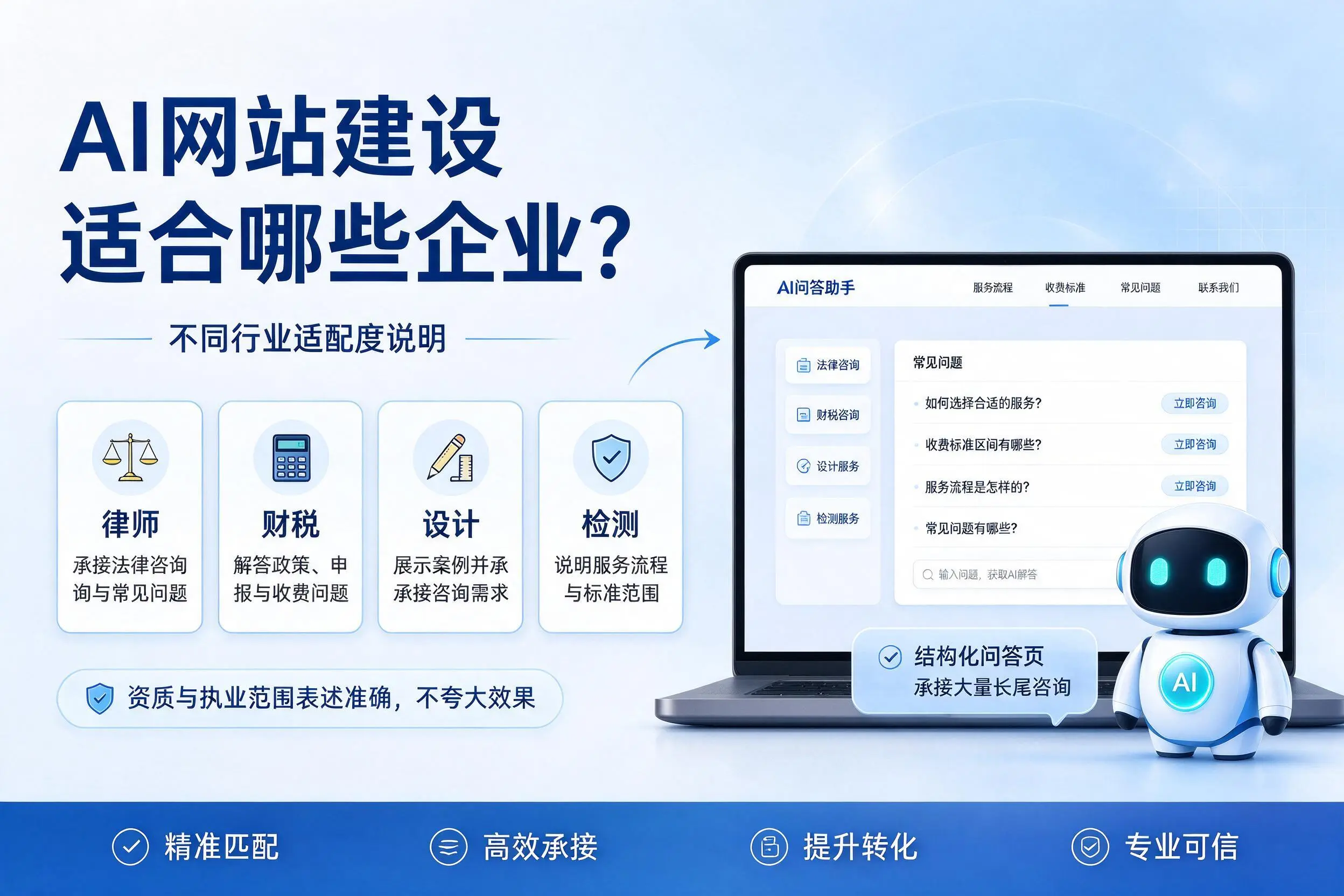 AI网站建设适合哪些企业？淄博不同行业适配度说明